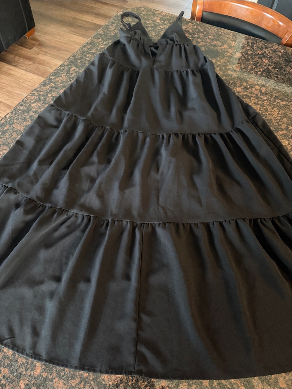 Black Tiered Maxi Skirt - Women small